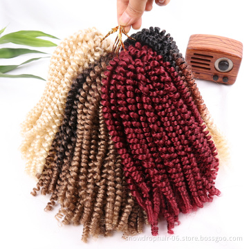 Best Synthetic Braiding Hair Extension Fluffy Kinky Purple 12 Inches Red Blue Colored Nubian Crochet Braid Spring Twist Hair